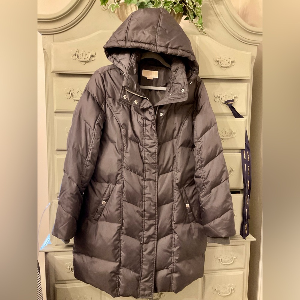 Michael Kors Charcoal Down Quilted Jacket